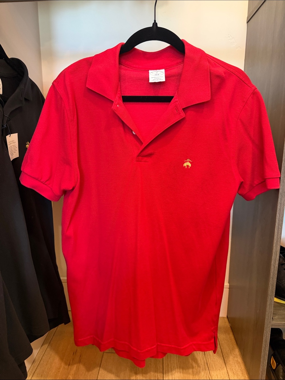 Brooks Brothers Red Polo with Small Embroidered Crest